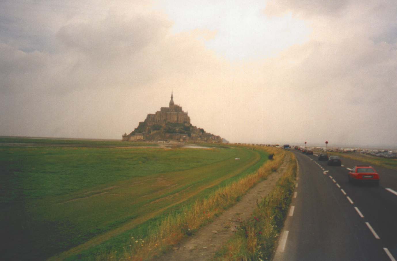 El Mont Saint Michel desde el autobus.