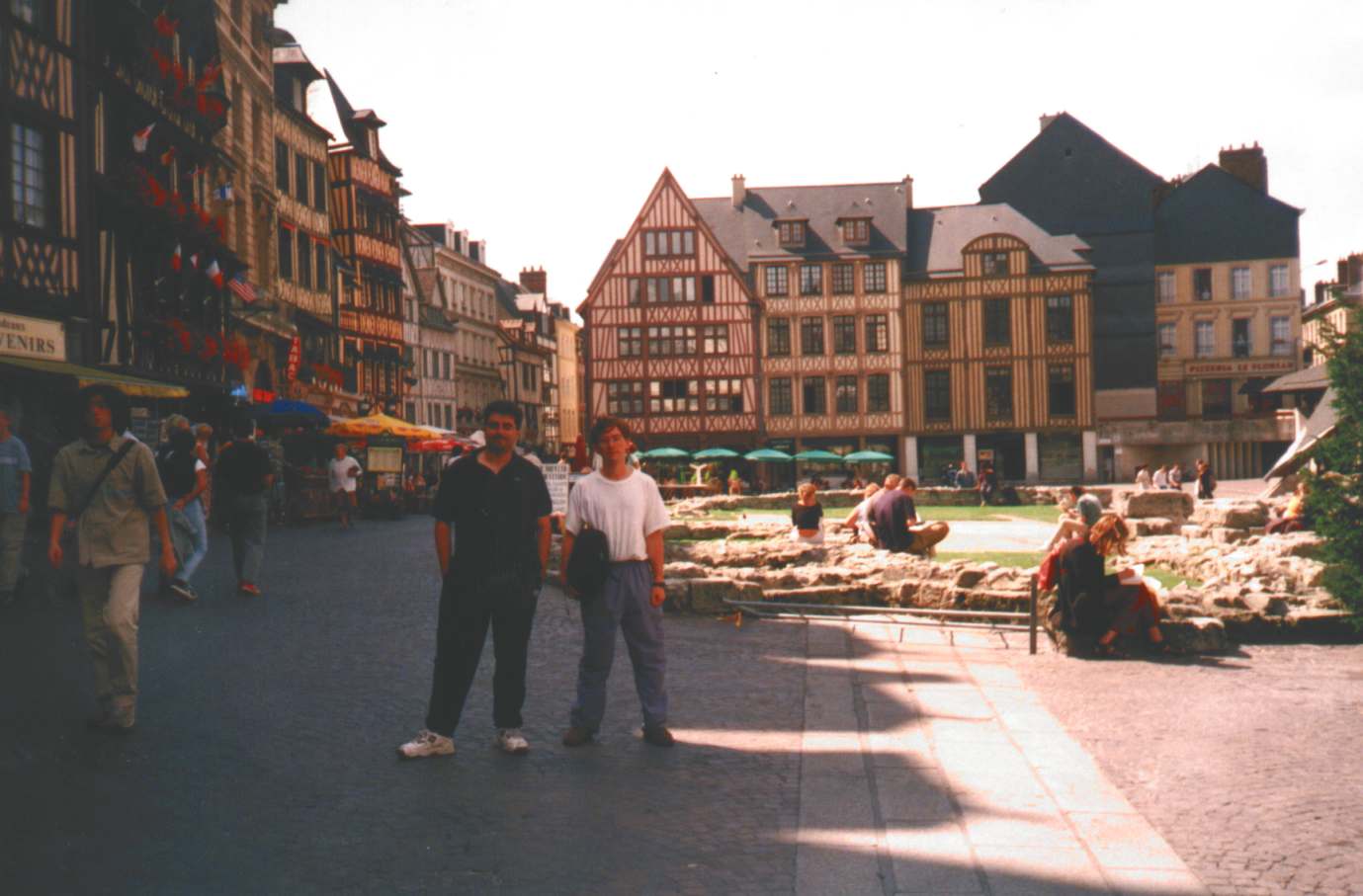 En la Plaza del Mercado de Rouen