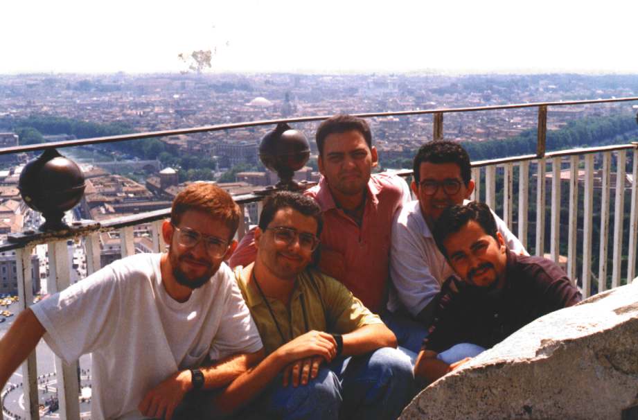 En el Vaticano, con Raul, Edu y Andres