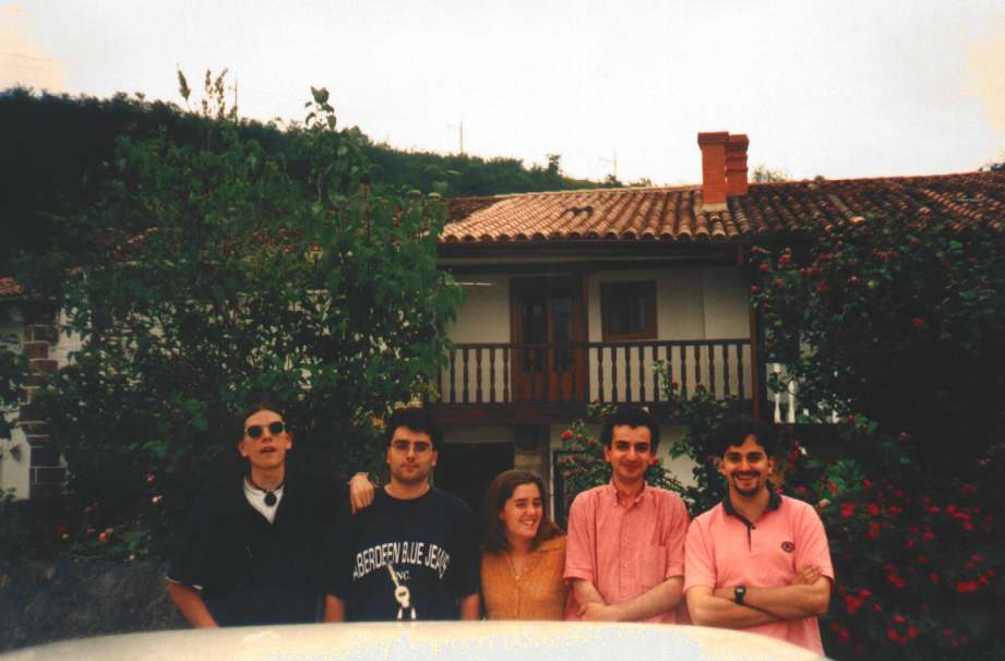 En la casa de David, en Santa Olaya con Marta, Jose Angel y Nacho