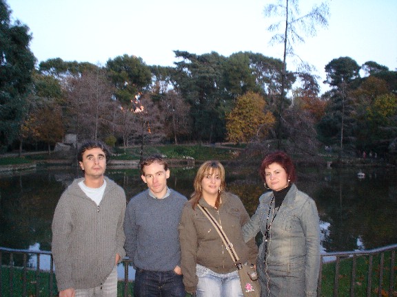 Con Raul, Juanjo, Lita y Eva en Madrid